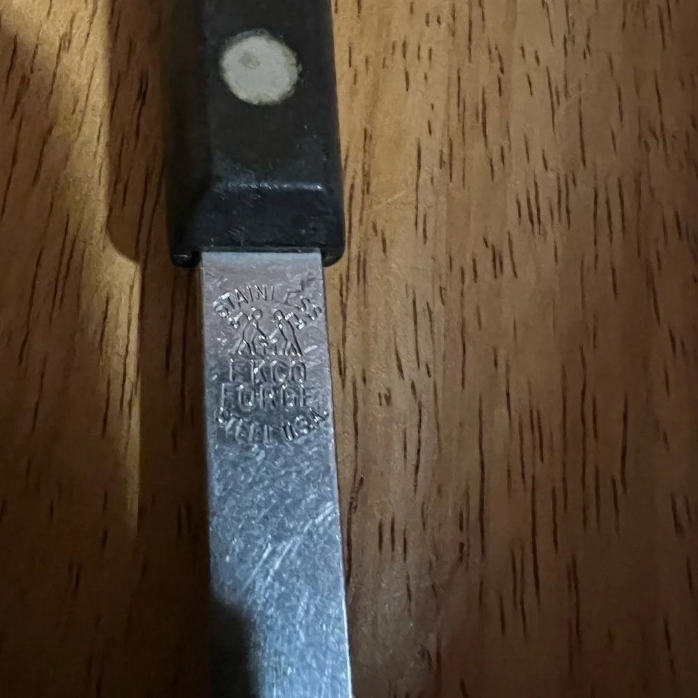 Black Stainless Steel Carving Fork Vintage Ekco